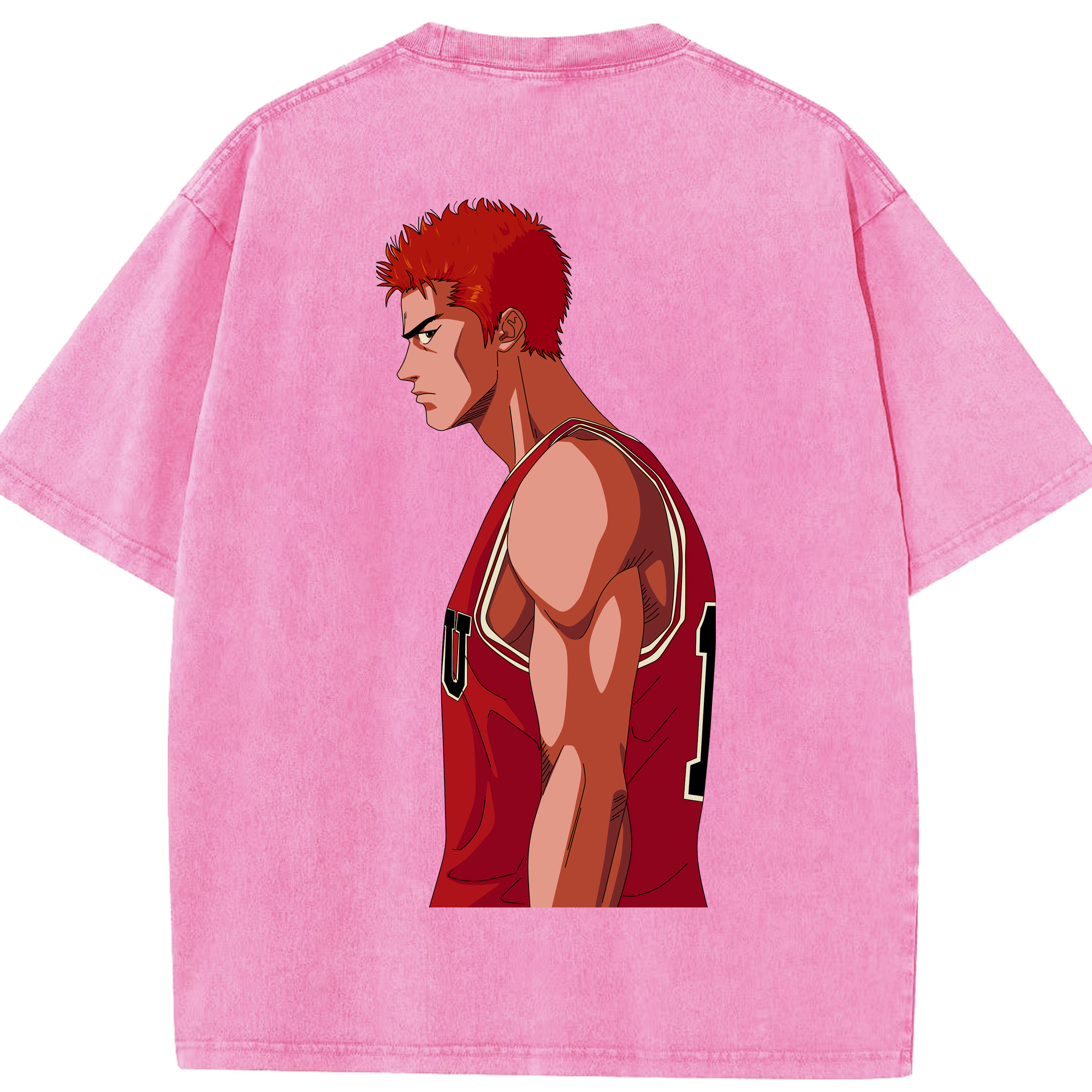 （画像用） SLAM DUNK／スラムダンク 綿100% ヴィンテージ風 半袖Tシャツ（背面プリント）